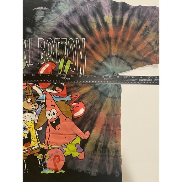 Tie-dyed‎ Nickelodeon SpongeBob Tee Shirt Bikini Bottom Men's Size Large - Picture 4 of 5